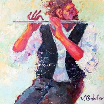 Peinture intitulée "Flutist" par Vlad Gabelev, Œuvre d'art originale, Acrylique