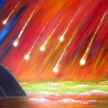 Картина под названием "RAIN OF FIRE" - Владислав Штельц, Подлинное произведение искусства, Акрил