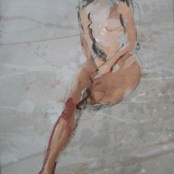 Painting titled "Timidité1" by Raluca Vulcan, Original Artwork