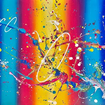 "Rainbow splash" başlıklı Tablo Lucie Coeuret tarafından, Orijinal sanat, Akrilik
