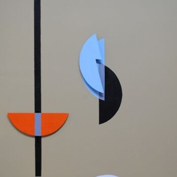 Peinture intitulée "Bauhaus Plakat 2" par Walter Lehmann, Œuvre d'art originale, Acrylique Monté sur Panneau de bois