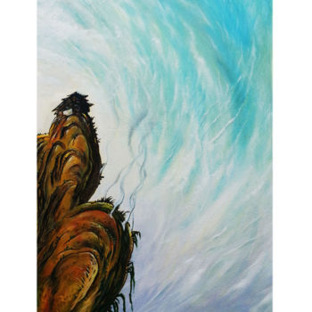 Malerei mit dem Titel "chinese-landscape-2…" von Robert Décurey, Original-Kunstwerk, Öl