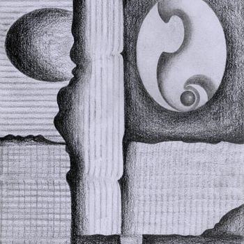 「Geometry」というタイトルの描画 Waldemar Wojtowiczによって, オリジナルのアートワーク, 鉛筆