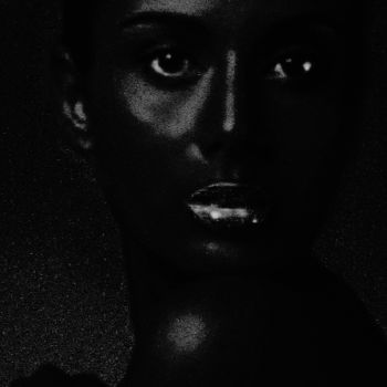 Fotografie getiteld "Deep Black Portrait" door Charles Waswa, Origineel Kunstwerk