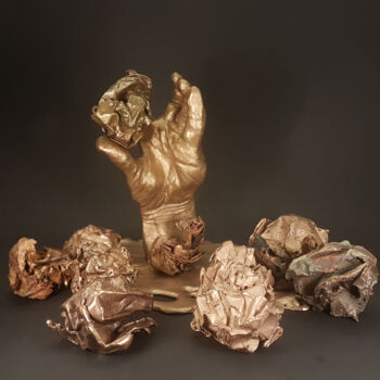 Sculpture intitulée "The Love Letter" par Wichert Van Engelen / Frozensteel.Nl, Œuvre d'art originale, Bronze