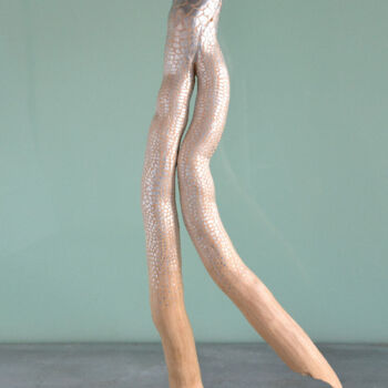 Sculptuur getiteld "Créature végétale n…" door Wildinside, Origineel Kunstwerk, Hout
