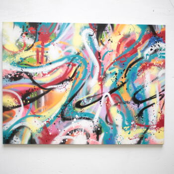 Painting titled "compo" by William Thelineau (wil artist), Original Artwork, Spray paint