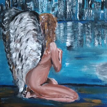 Pintura intitulada "corporation angel" por Wojciech Adalberto, Obras de arte originais, Acrílico