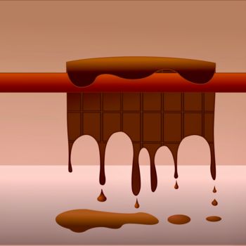 Digital Arts με τίτλο "Chocolat chaud - Ho…" από Wolf Thiele, Αυθεντικά έργα τέχνης, 2D ψηφιακή εργασία
