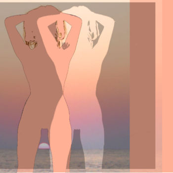 Digital Arts titled "Femme mer et son om…" by Wolf Thiele, Original Artwork, 2D Digital Work