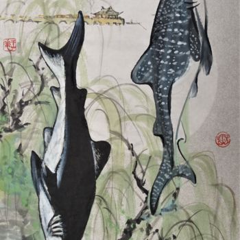 绘画 标题为“Métamorphose n°3” 由Wa Wong, 原创艺术品, 墨