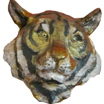 Sculpture titled "Shere Khan" by Xavier Besson, Original Artwork, Ceramics