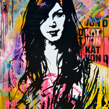 Malarstwo zatytułowany „Kat Von D” autorstwa Loa Kapoaii, Oryginalna praca, Akryl