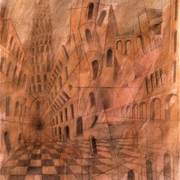 Dessin intitulée "Déconstruction" par Xavier Froissart, Œuvre d'art originale, Crayon