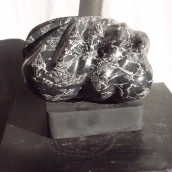 Sculpture intitulée "Nuage étrange" par Xavier Malbreil, Œuvre d'art originale, Pierre