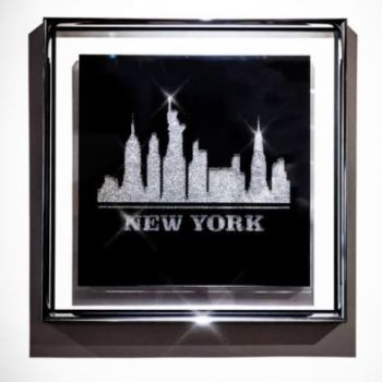 Скульптура под названием "New York" - Xavier Wttrwulghe, Подлинное произведение искусства, Камень Установлен на Деревянная р…