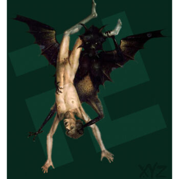 Arte digitale intitolato ""Au nom du diable"…" da Xavier-Yves Zarani, Opera d'arte originale, Pittura digitale