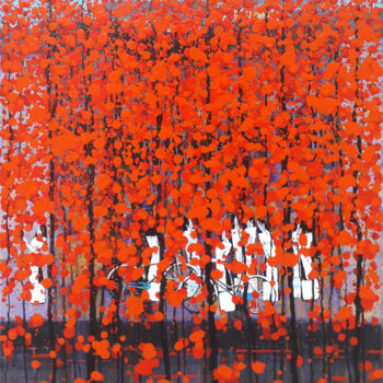 Painting titled "Late autumn 24" by Xuan Khanh Nguyen, Original Artwork, Acrylic