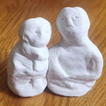 雕塑 标题为“Old couple（Scholars）” 由Yan Liu, 原创艺术品, 陶瓷