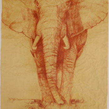 图画 标题为“éléphant 2” 由Yan Vita, 原创艺术品, 孔戴