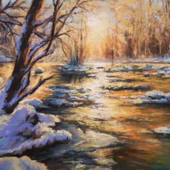 Drawing titled ""MORNING IN THE FOR…" by Yana Yeremenko, Original Artwork, Pastel