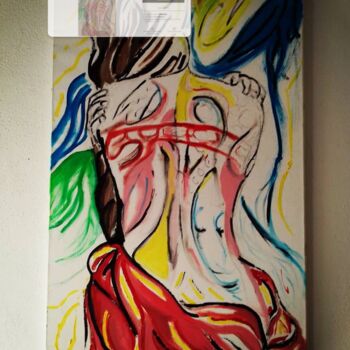 Peinture intitulée "Mujer de espalda" par Yankuik Itzae, Œuvre d'art originale, Huile Monté sur Châssis en bois