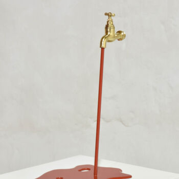 Escultura titulada "Le liquide rouge" por Yannick Bouillault, Obra de arte original, Metales