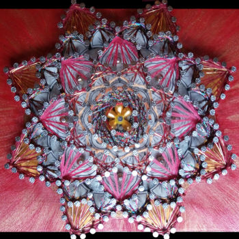 纺织艺术 标题为“TANTRA” 由Muriel Courtioux, 原创艺术品, 丙烯