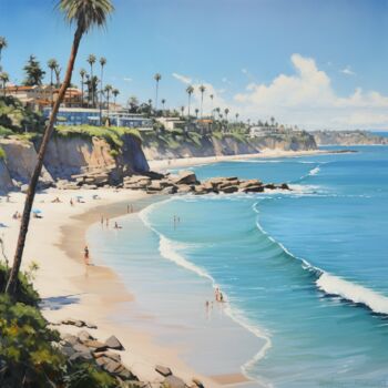 Malerei mit dem Titel "Laguna Beach oil pa…" von Yass, Original-Kunstwerk, Öl
