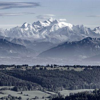 Photography titled "The mont blanc" by Ygsendd, Original Artwork, Digital Photography Mounted on Aluminium
