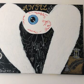 Ζωγραφική με τίτλο "Angel eye" από Ykstreetart, Αυθεντικά έργα τέχνης, Ακρυλικό