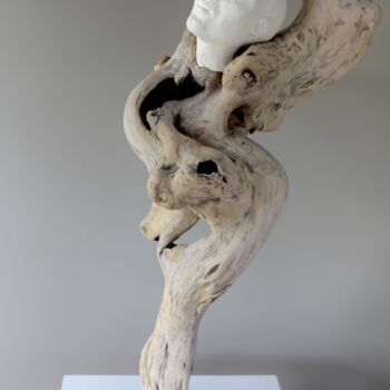 Escultura titulada "Sagesse" por Yolaine Rilhac, Obra de arte original, Madera