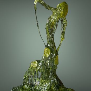 Sculpture titled "L’abritant" by Yolaine Rilhac, Original Artwork, Plaster