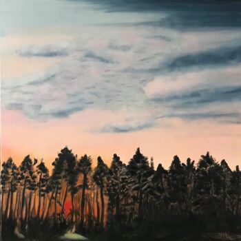 Painting titled "Forêt d'Azur" by Yolande Strauss Ruinet (Yola), Original Artwork, Oil