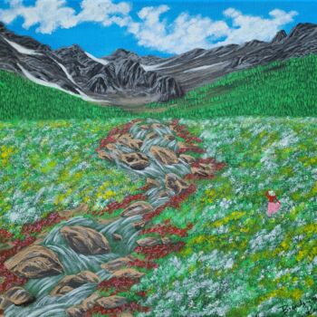 Painting titled "Brandwine Meadows" by Yongqiang Xu, Original Artwork, Acrylic