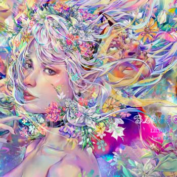 Digital Arts με τίτλο "Blossom" από York Chan, Αυθεντικά έργα τέχνης, Ψηφιακή ζωγραφική