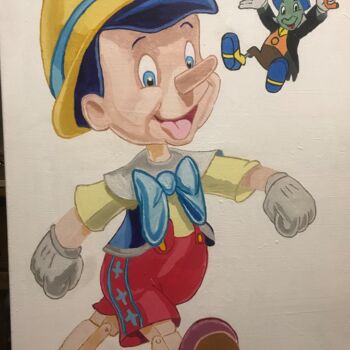 Pintura titulada "Pinocchio" por Nicolas Condamin, Obra de arte original, Oleo