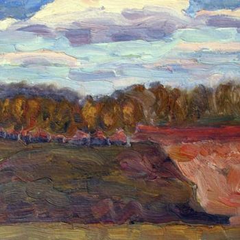 Peinture intitulée "Autumn Day in Bulat…" par Yuri Yudaev, Œuvre d'art originale, Huile