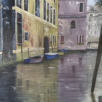 Картина под названием "Venice in my heart" - Yulia Orekhova, Подлинное произведение искусства, Акрил