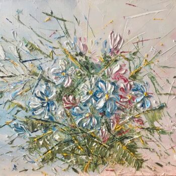 Картина под названием "A bouquet of wild f…" - Yuliya Trubacheva, Подлинное произведение искусства, Масло