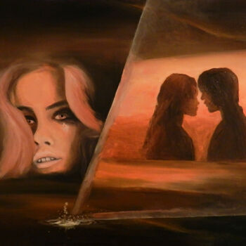 Peinture intitulée "Tears" par Yury Smirnov, Œuvre d'art originale, Huile Monté sur Châssis en bois