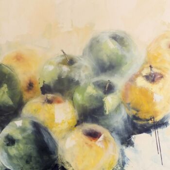 "Plaisirs fruités" başlıklı Tablo Yveline Javer tarafından, Orijinal sanat, Petrol