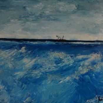 Malarstwo zatytułowany „Grosse Mer” autorstwa Yves Perrotte, Oryginalna praca, Olej