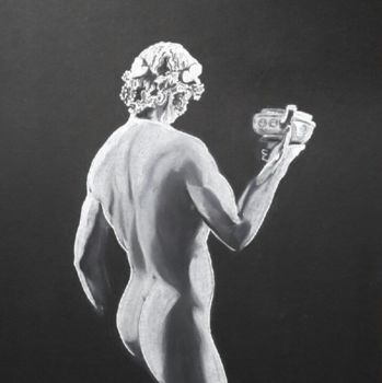 Disegno intitolato "Bacchus" da Yves Koehl, Opera d'arte originale, Pastello