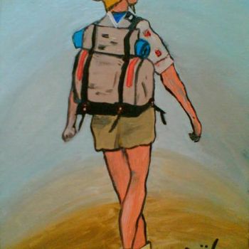 Painting titled "SCOUT "prends ta ro…" by Zaël, Original Artwork