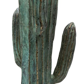 Sculpture titled "Cactus bronze" by Zako, Original Artwork, Bronze