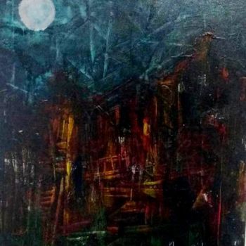 Painting titled "La cabane au fond d…" by Antonio Zamariola, Original Artwork, Acrylic