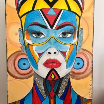 Painting titled "WAKANDA COLOR" by Zanaïko, Original Artwork, Acrylic