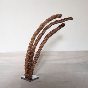 Sculpture intitulée "E.T" par Zenzivi Nora Yahiaoui, Œuvre d'art originale, Bois