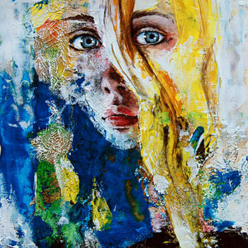 Malarstwo zatytułowany „UNIQUE ABSTRACT WOM…” autorstwa Zhanna Ilieva, Oryginalna praca, Akryl
